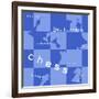 Chess Pieces-null-Framed Giclee Print