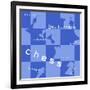 Chess Pieces-null-Framed Giclee Print