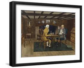 Chess Players Drinking a Glass of Port-null-Framed Giclee Print