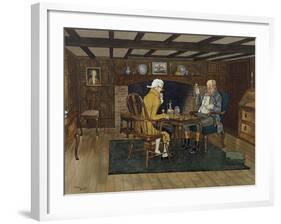 Chess Players Drinking a Glass of Port-null-Framed Giclee Print