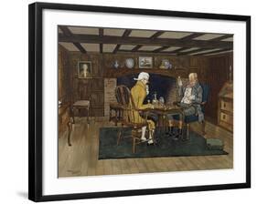 Chess Players Drinking a Glass of Port-null-Framed Giclee Print