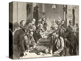 Chess Players in Paris-null-Stretched Canvas