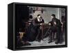 Chess Players-Isidor Kaufmann-Framed Stretched Canvas