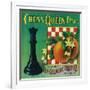 Chess Queen Orange Label - Los Angeles, CA-Lantern Press-Framed Premium Giclee Print