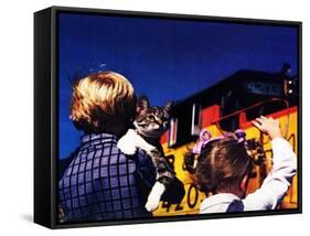 Chessie and the Children-null-Framed Stretched Canvas