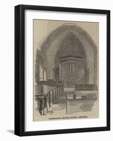 Chessington Church, Surrey, Restored-null-Framed Giclee Print