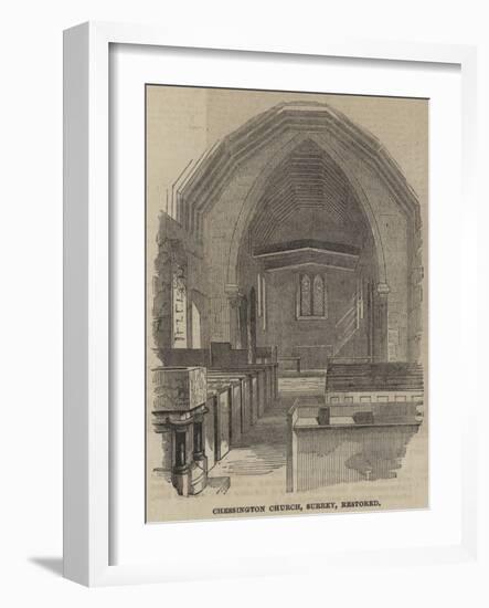 Chessington Church, Surrey, Restored-null-Framed Giclee Print