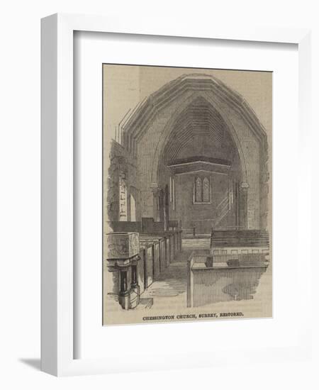 Chessington Church, Surrey, Restored-null-Framed Giclee Print