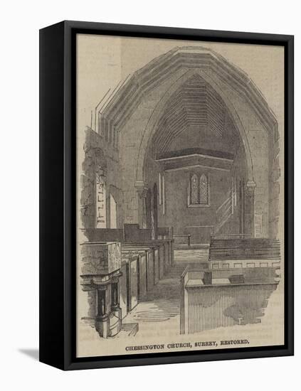 Chessington Church, Surrey, Restored-null-Framed Stretched Canvas