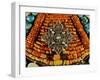 Chest Decoration in Silver, Coral and Turquoise Hanging from Cloth, Ladakh, India-null-Framed Giclee Print