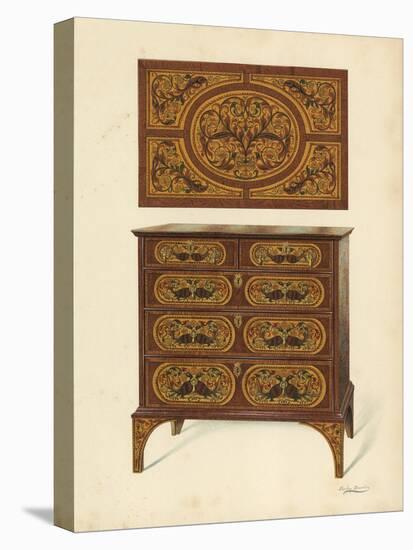 Chest of Drawers Inlaid with Marqueterie-Shirley Charles Llewellyn Slocombe-Stretched Canvas