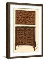 Chest of drawers inlaid with marquetry, 1905-Shirley Slocombe-Framed Giclee Print