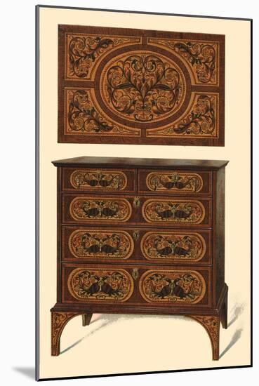 Chest of drawers inlaid with marquetry, 1905-Shirley Slocombe-Mounted Giclee Print