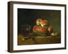 Chest with With Peaches and Nuts-Jean-Baptiste Simeon Chardin-Framed Giclee Print