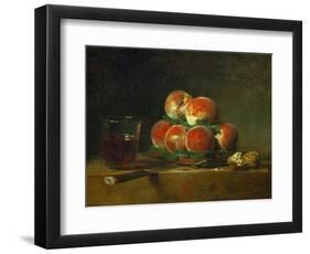 Chest with With Peaches and Nuts-Jean-Baptiste Simeon Chardin-Framed Giclee Print