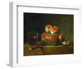 Chest with With Peaches and Nuts-Jean-Baptiste Simeon Chardin-Framed Giclee Print