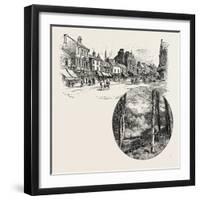 Chester-Le-Street (Top); Distant View of Lambton Castle (Bottom). Chester-Le-Street Is a Town in Co-null-Framed Giclee Print