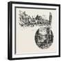 Chester-Le-Street (Top); Distant View of Lambton Castle (Bottom). Chester-Le-Street Is a Town in Co-null-Framed Giclee Print