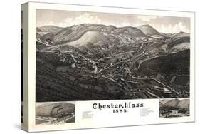 Chester, Massachusetts - Panoramic Map-Lantern Press-Stretched Canvas
