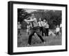 Chester W. Bowles Playing Baseball at a Picnic-null-Framed Photographic Print