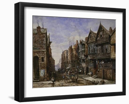 Chester: Watergate Street from the Corner of Crook Street, with Eastgate Beyond-Louise J. Rayner-Framed Giclee Print