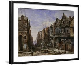 Chester: Watergate Street from the Corner of Crook Street, with Eastgate Beyond-Louise J. Rayner-Framed Giclee Print