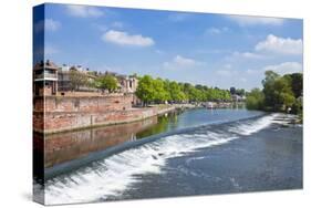 Chester Weir Crossing the River Dee at Chester, Cheshire, England, United Kingdom, Europe-Neale Clark-Stretched Canvas