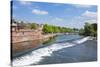 Chester Weir Crossing the River Dee at Chester, Cheshire, England, United Kingdom, Europe-Neale Clark-Stretched Canvas