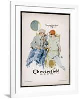 Chesterfield Cigarettes, Mind if I Smoke?-Joseph Trellor-Framed Art Print