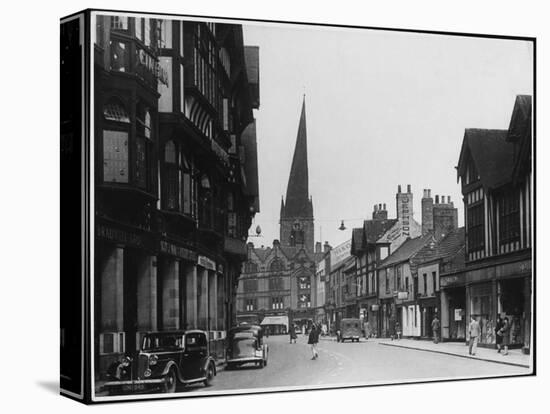 Chesterfield, Derbyshire, England with the Crooked Spire Dominating the Skyline-null-Stretched Canvas