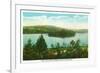 Chestertown, New York - View of Loon Lake and Blythewood Island-Lantern Press-Framed Art Print