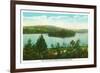 Chestertown, New York - View of Loon Lake and Blythewood Island-Lantern Press-Framed Art Print