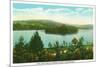 Chestertown, New York - View of Loon Lake and Blythewood Island-Lantern Press-Mounted Art Print