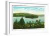 Chestertown, New York - View of Loon Lake and Blythewood Island-Lantern Press-Framed Art Print