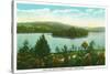 Chestertown, New York - View of Loon Lake and Blythewood Island-Lantern Press-Stretched Canvas