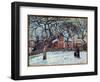 Chestnut and Louveciennes Landscape in Snow. Painting by Camille Pissarro (1830-1903) 1872 Sun. 0,4-Camille Pissarro-Framed Giclee Print