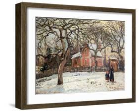 Chestnut Trees at Louveciennes, circa 1871-2-Camille Pissarro-Framed Giclee Print