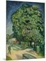 'Chestnut Trees in Blossom', 1890-Vincent van Gogh-Mounted Premium Giclee Print