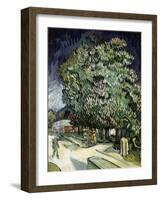 Chestnut Trees in Blossom, Auvers-Sur-Oise, 1890-Vincent van Gogh-Framed Giclee Print