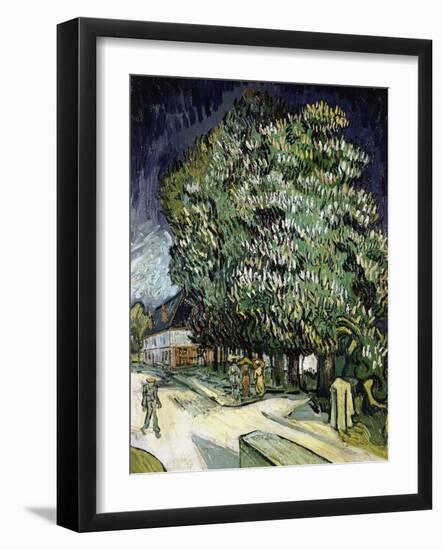 Chestnut Trees in Blossom, Auvers-Sur-Oise, 1890-Vincent van Gogh-Framed Giclee Print