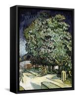 Chestnut Trees in Blossom-Vincent van Gogh-Framed Stretched Canvas