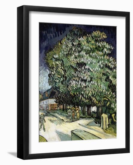 Chestnut Trees in Blossom-Vincent van Gogh-Framed Giclee Print