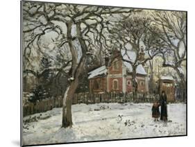 Chestnut Trees in Louveciennes, c.1872-Camille Pissarro-Mounted Giclee Print