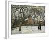 Chestnut Trees in Louveciennes, c.1872-Camille Pissarro-Framed Giclee Print