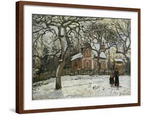 Chestnut Trees in Louveciennes, c.1872-Camille Pissarro-Framed Giclee Print