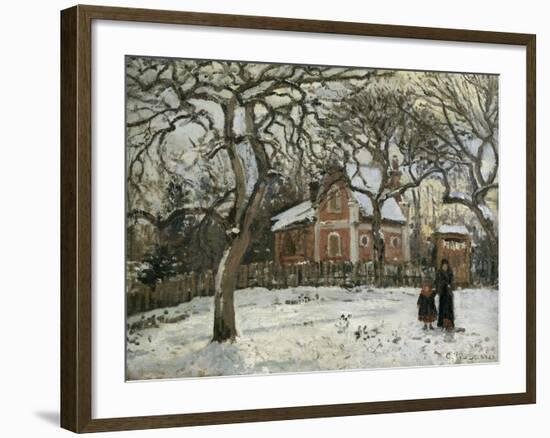 Chestnut Trees in Louveciennes, c.1872-Camille Pissarro-Framed Giclee Print