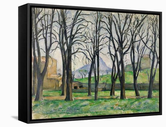 Chestnut Trees-Paul Cezanne-Framed Stretched Canvas