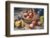 Chestnuts in Basket and Vials with Tincture-ChamilleWhite-Framed Photographic Print