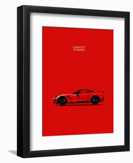 Chev Corvette-Stingray Red-Mark Rogan-Framed Art Print