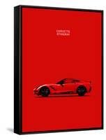 Chev Corvette-Stingray Red-Mark Rogan-Framed Stretched Canvas